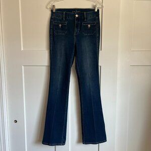 White House Black Market High Rise Skinny Flare Jeans